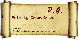 Pulszky Genovéva névjegykártya